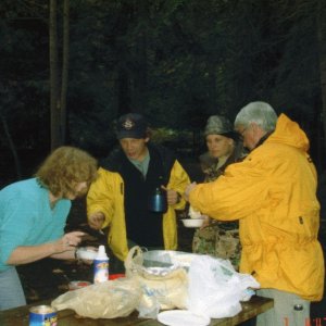(R/J): Robbin & Fred (Anita Marie) serving up sundaes to Jeff & Diane (Immacu-Nada).