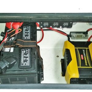 1500w inverter located near 200+ AH housebank reduces voltage drop.