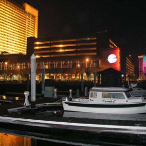 Docked in Atlantic City at the end of our first day en route to the St. Lawrence River.