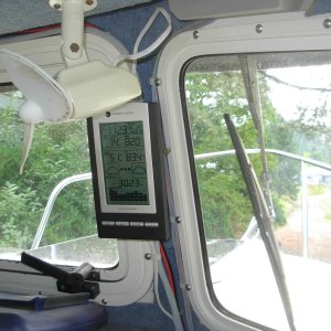 Weather station.  Outside reader is mounted under a cockpit rim.