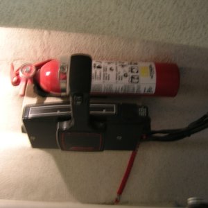 Interesting fire extinguisher location. Sturdy... works well. I like it.