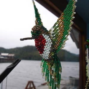 The artistic talents of the Bead Lady, Echo Bay