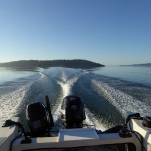 Leaving Hope Island Sunday morning, heading for Deception Pass