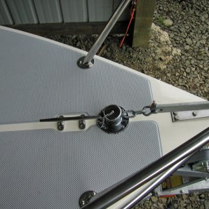 Anchor rode deck pipe view 2