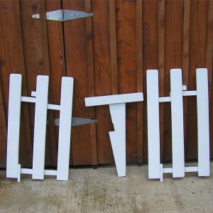 The three separate pieces of the sun deck.