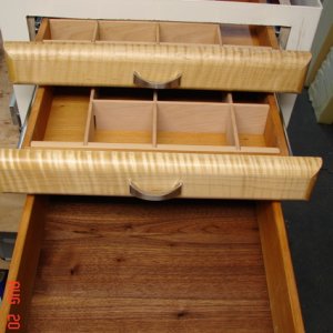 Media 'Finished drawers with dividers to help keep me organized' in album 'Front passenger seat base cut out for drawers'