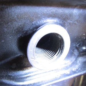 Media 'steel-plug-removed-4182017-good-threads-no-corrosion. Replaced with aluminum plug' in album 'e-z-loader-6000-lb-gvw-galvanized-double-axle-trailer 33078957554 o'