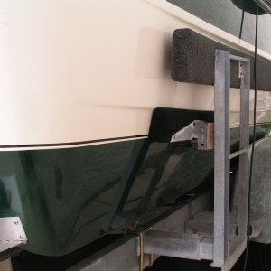 (Dora~Jean) Starboard side "cheek block".