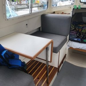 I've never seen such original wood floor in any other C-Dory. Wonder if this might be a special model