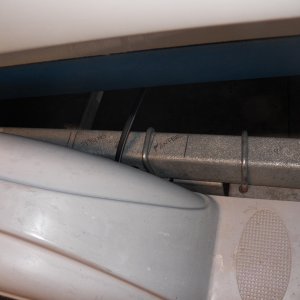 Here is the fender back on.  You can see that I moved the axle forward about 6 inches because the batteries and gas tank have been moved forward in the boat.  Prior tongue weight was 310#.  New tongue weight is 228#.  Estimated trailer weight is 1,900#, so the tongue weight is 12%.  I won't know until I get to a scale.