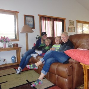 Media 'Wonderful visit with Sherrie's daughters and a couple of grandsons.' in album 'C-Dory Painted by Robbin -
such a nice gift, Thank you!'