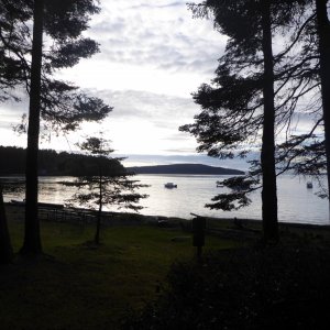 Campsite view at Turn Island
