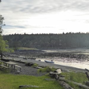 Campsite view at Turn Island
