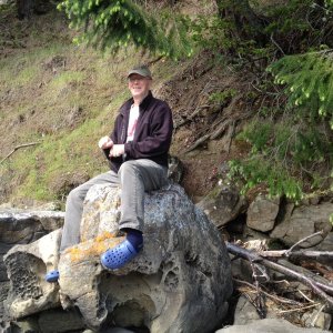 Rock riding Wallace Island