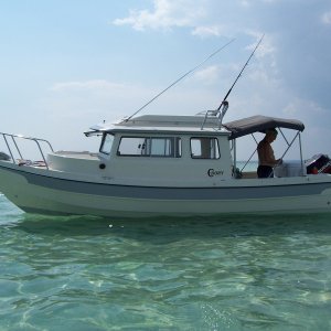 Crab Island (Destin, Fl) My dad having a cold one