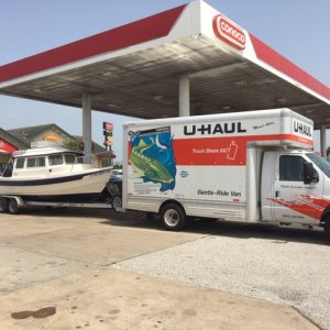 Rented a U-Haul to pull her to FL, July 3 2020