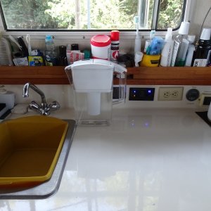 Galley counter and back storage