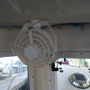 Fan for one side of windshield or "admiral"