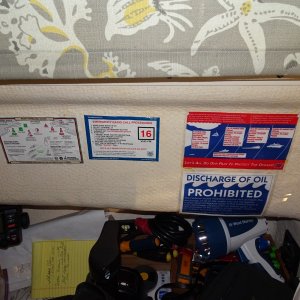 oil and garbage discharge plaques