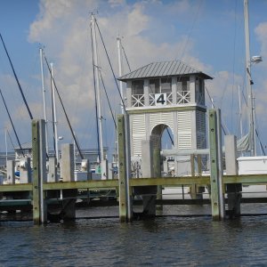 Gulfport Municipal Marina.  Great folks and outstanding restaurant right across the street.