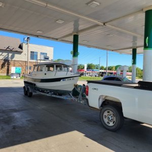 Obligatory gas station photo on way from Neenah, WI to Harris, MN