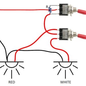 Media 'Red/white lights with dimming schematic' in album 'Modified USB chart light'