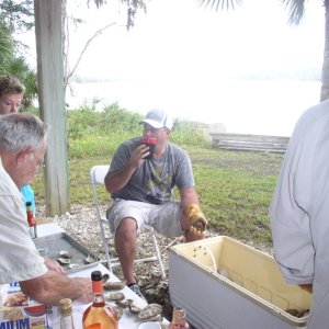 I'm shucking the Oysters as fast as I can