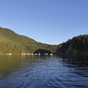 A calm, clear morning. But winds are forecasted to pick up, so getting an early start while the gettin is good.
