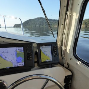 Calm waters east of Guemes
