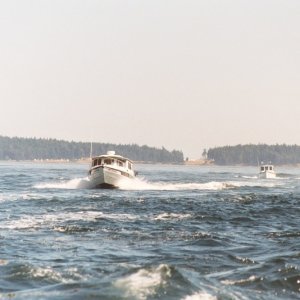 (Kay) Helen O with Knot Yacht closing in