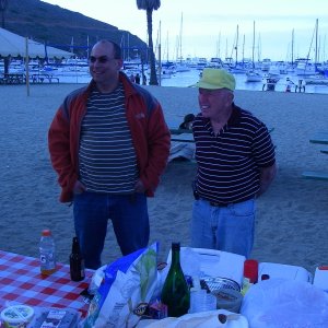 Dave (young) & Don (old) down the coast from Frisco on Blue Eagle