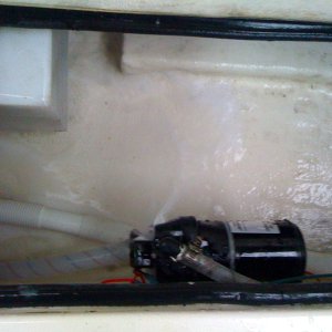 Media 'First casualty: water pressure pump housing cracks' in album 'Shrink wrapped for winter storage'