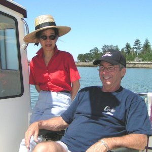 (Pat Anderson) Josie Lim (Sumeru) and David on board Anna Leigh