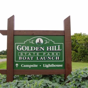 Sign for Home Launch (Two Miles from Cottage on L. Ontario )
