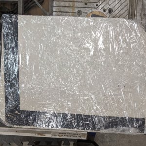 Media 'Covered each cardboard with packing wrap.' in album 'Getting ready to travel to Massachusetts'