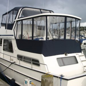 Exterior finished with Navy trim and launched