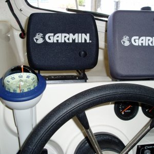 Plastimo Iris 100 course compass. Lifts out of mount for storage, or as use as a hand bearing compass.