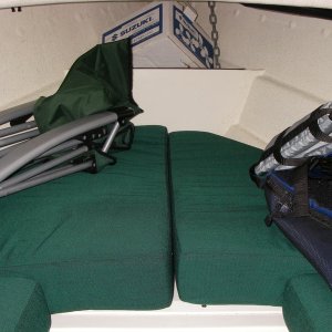 Split cushion for ease of access to hatch