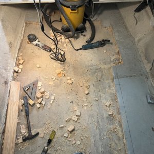 Balsa looking cleaner but still maxing out my moisture meter