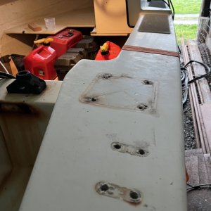 hardware removed to epoxy holes