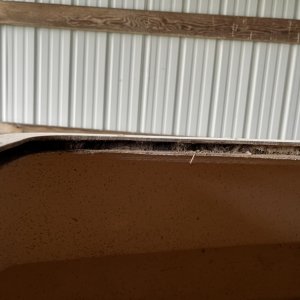 hatch removed and starting to clear bad material