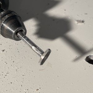 Ground a dremmel saw bit fir reaming core from hole sides