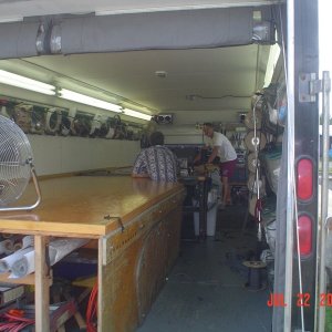 inside the canvas makers trailer
