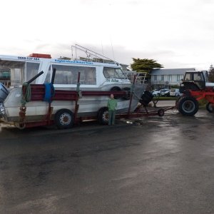 Media 'There are no boat wharves along the Kapiti Coast, so surf launching with this setup is the norm.' in album 'There are no boat wharves along the Kapiti Coast, so surf launching with this setup is the norm.'