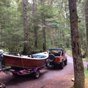 Jeep and Drift Boat - Ready for Fishing