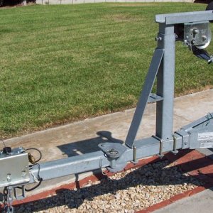 Hinged swing hitch, dual speed Fulton winch
