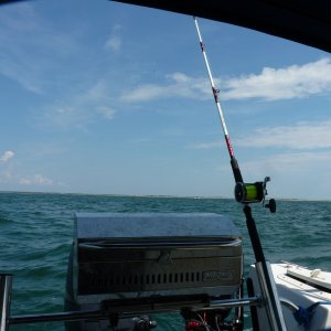Getting ready to reel in a Spanish off Beaufort Inlet