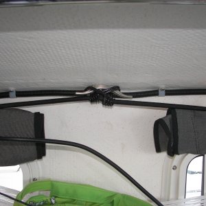 Media 'Shock cords on small cleats over windows allow you to hang things, tie up the forward fenders and clip the window covers in varying positions to fit the conditions.' in album 'Shock cords on small cleats over windows allow you to hang things, tie up the forward fenders and clip the window covers in varying positions to fit the conditions.'