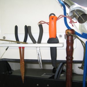 Media 'Starboard tool/lure holder.' in album '(Sea Duck) Sea Duck in Port Valdez'