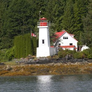 Leaving Bella Bella. This is the Dryad Point Lighthouse.